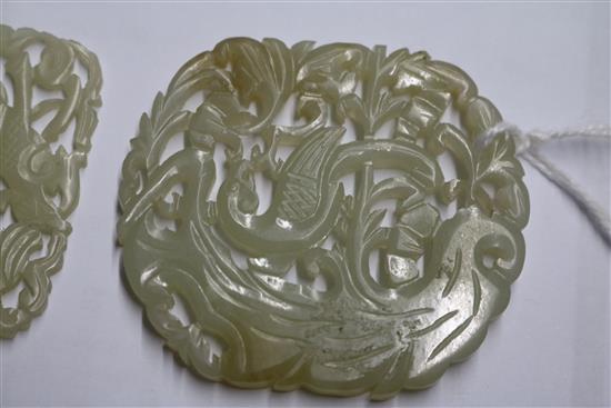 Three 19th/20th century jade plaques